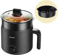 🍲 comfee' electric kettle and cooker: versatile 1.2l non-stick mini cooker with power adjustment, perfect for water, eggs, ramen, soup, porridge, pasta, oatmeal - includes steam rack accessory логотип