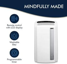 img 1 attached to De'Longhi PACAN120EW 3-in-1 Portable Air Conditioner with Dehumidifier & Fan: Arctic Cool Quiet Mode, Remote Control & Wheels - Ideal for Large Rooms, 450 sq. ft, White