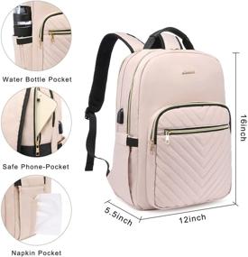 LOVEVOOK Laptop Backpack for Women, Quilted Design, Fit 15.6/17