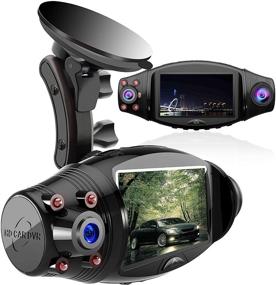 img 4 attached to Aolbea Dual Dash Cam with IR Night Vision, FHD 1080P Front and Inside Cabin 🎥 Dash Camera: Wide Angle Lens, G-Sensor, Parking Mode, Motion Detection for Cars, Trucks, Taxis – Optional GPS