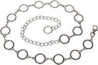 💍 silver metal circle chain women's accessories for ladies logo