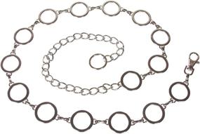 img 2 attached to 💍 Silver Metal Circle Chain Women's Accessories for Ladies