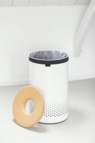 img 2 attached to Spacious Brabantia Large Laundry Bin: Cork Lid, 16 Gallon (60L), White