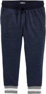 👶 heather toddler french terry joggers for boys: the perfect blend of style and comfort! logo