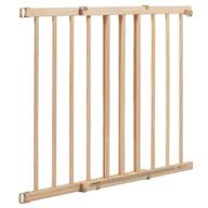 🚧 evenflo top of stairs extra tall gate in tan wood: secure & stylish solution logo