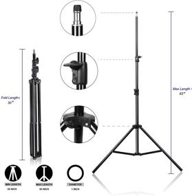 img 3 attached to 📸 Emart 45W Dimmable LED Double Color Temperature Continuous Lighting Studio Kit with Boom Arm Hairlight Softbox for Photography Lighting and Video Shooting