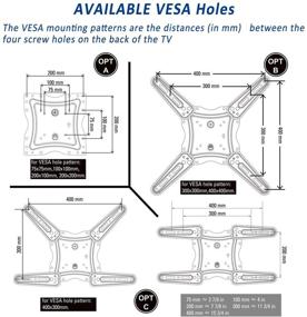 img 2 attached to EVERVIEW TV Wall Mount Bracket for 26-55 inch LED, LCD, OLED Flat Panel TVs - Tilt, Full Motion, Swivel Arms - VESA 400X400, 77lbs Load - Cable Ties Included