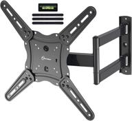 everview tv wall mount bracket for 26-55 inch led, lcd, oled flat panel tvs - tilt, full motion, swivel arms - vesa 400x400, 77lbs load - cable ties included logo