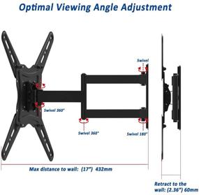 img 1 attached to EVERVIEW TV Wall Mount Bracket for 26-55 inch LED, LCD, OLED Flat Panel TVs - Tilt, Full Motion, Swivel Arms - VESA 400X400, 77lbs Load - Cable Ties Included