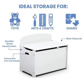 img 1 attached to 📦 Delta Children MySize Deluxe Toy Box Review: Bianca White - Stylish and Spacious Storage Solution
