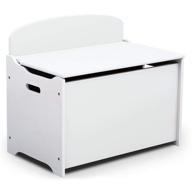 📦 delta children mysize deluxe toy box review: bianca white - stylish and spacious storage solution logo