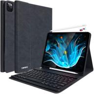 🔌 11-inch ipad pro keyboard case 2021 - detachable wireless bluetooth keyboard magnetic smart case for ipad pro 11 2021/2020/2018 (3rd/2nd/1st gen) - with pencil holder - supports apple pencil charging - black logo