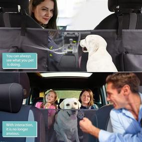 img 3 attached to 🐶 Durable Waterproof Dog Car Seat Cover - Enhanced Scratch-proof Nonslip Protector for Back Seat - Ideal Car Accessories with Backseat Pet Hammock