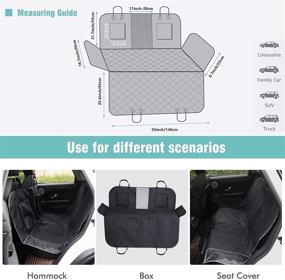 img 1 attached to 🐶 Durable Waterproof Dog Car Seat Cover - Enhanced Scratch-proof Nonslip Protector for Back Seat - Ideal Car Accessories with Backseat Pet Hammock