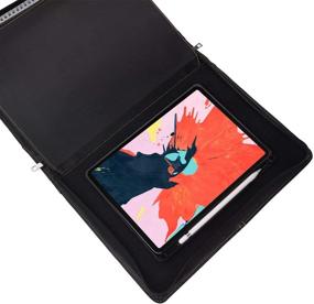 img 3 attached to 📚 Premium Zippered Leather Portfolio: Removable Tablet Holder, iPad Pro 11&#34; 2020 &amp; 2018 Compatible, Padfolio Tablet Case with Stand (Model: 1901Q-IP11-BK)