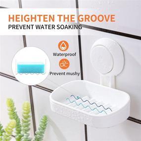 img 1 attached to 🧼 SWAMTIK Waterproof Soap Dish for Shower | Heavy-Duty and Moisture-Proof Soap Holder for Bath, Kitchen, and Sink - White