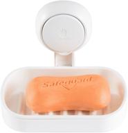 🧼 swamtik waterproof soap dish for shower | heavy-duty and moisture-proof soap holder for bath, kitchen, and sink - white logo