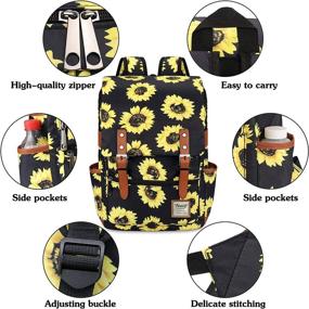 img 1 attached to Sunflower Backpack For Women Girls