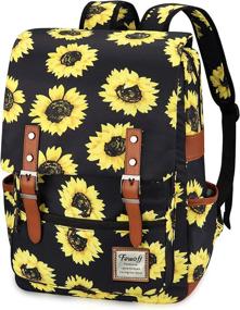 img 4 attached to Sunflower Backpack For Women Girls