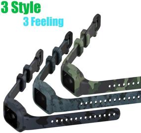 img 3 attached to YoYaFe Strap for Garmin Vivofit Jr 3 Bands, Soft Silicone Replacement Bands for Garmin 🌈 Vivofit JR. 3/Garmin Fit JR 3 Bands - Camouflage Grey, Green, Mosaic (3-Pack) - Kids' Favorite!