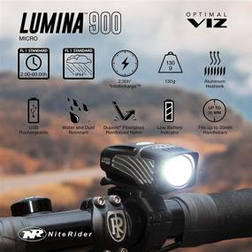 img 3 attached to 🚴 Lumina Micro 900 Front Bike Light: LED, USB Rechargeable, Water Resistant for Mountain, Road, Commuting, City, and Urban Cycling Safety