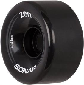 img 3 attached to 🛼 Enhance Your Skating Experience with Sonar Wheels - Zen - Quad Roller Skate Wheels - 4 Pack of 32mm x 62mm 85A Wheels