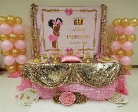 img 3 attached to 🎀 Captivating Mehofoto Royal Baby Shower Backdrop: Little Princess Pink Bow Photography Background - 7x5ft Vinyl Banner for Unforgettable Royal Pink Girl's Baby Shower Party