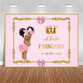 img 4 attached to 🎀 Captivating Mehofoto Royal Baby Shower Backdrop: Little Princess Pink Bow Photography Background - 7x5ft Vinyl Banner for Unforgettable Royal Pink Girl's Baby Shower Party