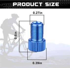 img 3 attached to 🚲 5 Pack Aluminum Alloy Colorful Presta Valve Adapters - Convert Presta to Schrader, French/UK to US, Bike Inflatable Connector