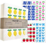 nordhus design swedish dishcloths: reusable sponge cleaning cloths for quick drying - set of 10 logo