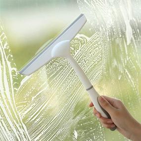 img 3 attached to 3-in-1 Shower Squeegee Cleaning Brush with Microfiber Cloth for Sparkling, Streak-Free Shower Doors, Windows, and Glass Surfaces