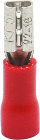 img 2 attached to 🔴 Baomain Красные изолированные фемельские разъемы-вилки для провода - набор из 100 штук, 18-22 AWG, 2.8 x 0.5 мм, электрические клеммы сжимаются