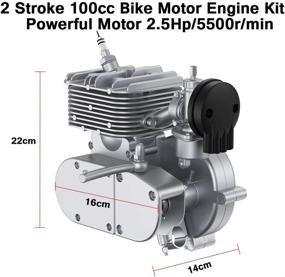 img 1 attached to 🚲 Anbull Full Set 100CC Bicycle Engine Kit: Fuel-efficient 2 Stroke Motorized Bike Kit with 2L Oil Tank for 26" 28" Bikes