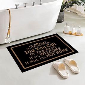 img 2 attached to 📞 Did You Call or Text First Doormat - Welcome Mat for Funny and Stylish Entryway Décor - Perfect Housewarming Gift!