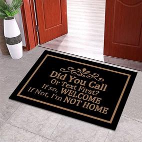 img 3 attached to 📞 Did You Call or Text First Doormat - Welcome Mat for Funny and Stylish Entryway Décor - Perfect Housewarming Gift!