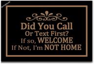 📞 did you call or text first doormat - welcome mat for funny and stylish entryway décor - perfect housewarming gift! логотип