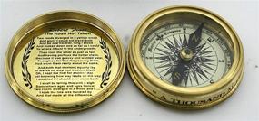 img 2 attached to 🧭 Delhi Arts Vintage Engraved Compass: Robert Frost Poem in Leather Case – Perfect Gift for All Occasions, Camping, Boating, Graduation, 2 inches Round – Ideal for Husbands