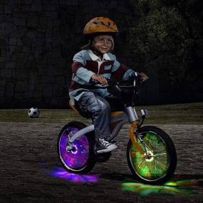 img 1 attached to 🚲 Jaswill LED Bike Wheel Lights: Waterproof, Rechargeable Spoke Hub Lights - Ideal Cycling Gift for Kids, Adults (2 Pack)