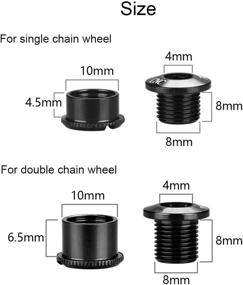 img 2 attached to Boost Chainring Stability and Performance with Zivisk Single or Double Chainring Bolts - Premium 7075 Aluminum Alloy M8 Crankset (5 Pcs)