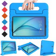 bmouo kids case for samsung galaxy tab a 8.0 (2015) sm-t350 🔵 - shockproof, lightweight protective cover with handle & stand for kids – blue logo