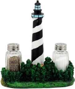 img 2 attached to 🏖️ Coastal Beacon Decor: Ebros Scenic Cape Hatteras Lighthouse Salt And Pepper Shakers Holder Figurine - 8 Inches Tall, Landmark Kitchen Accessory