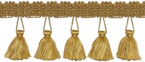 img 1 attached to 🎖️ DÉCOPRO 10 Yard Value Pack of Gold Tassel Fringe Trim - 2.5 Inch Style# ETF: A Stunning Decorative Trim for your Projects - 30 Ft / 9.1 Meters