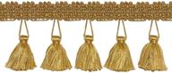 🎖️ décopro 10 yard value pack of gold tassel fringe trim - 2.5 inch style# etf: a stunning decorative trim for your projects - 30 ft / 9.1 meters logo