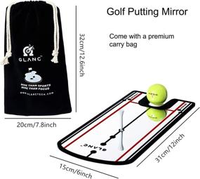 img 2 attached to GLANC Golf Putting Training Aid Set - Alignment Mirror Practice (12” x 6”) & Pressure Putt Trainer - 2 in 1 Golf Training Equipment to Enhance Technique, Accuracy, and Posture