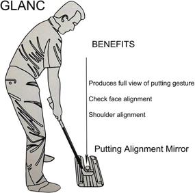 img 3 attached to GLANC Golf Putting Training Aid Set - Alignment Mirror Practice (12” x 6”) & Pressure Putt Trainer - 2 in 1 Golf Training Equipment to Enhance Technique, Accuracy, and Posture