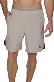 img 3 attached to 🩳 Dry FIT Gym Shorts for Men: Top-Notch Moisture-Wicking Workout Running Shorts with Pockets and Side Hem