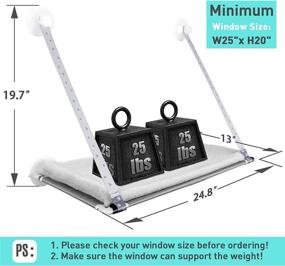 img 3 attached to 🐱 Large Cat Window Perch - Indoor Cat Hammock with Suction Cups - Strong Frame, Mesh Base, Soft Cushion - Supports up to 50lbs - Size: L24.8”xW13”xH19.7”