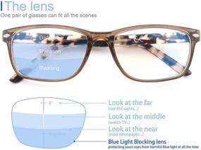 img 3 attached to 👓 MODFANS Progressive Multifocus 2.5 Reading Glasses: Blue Light Blocking, Anti-Glare, UV Protection for Computer/TV/Tablet/Phone, Comfortable Readers with Sping Hinge - Reduce Eye Fatigue!