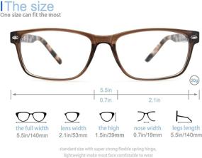 img 2 attached to 👓 MODFANS Progressive Multifocus 2.5 Reading Glasses: Blue Light Blocking, Anti-Glare, UV Protection for Computer/TV/Tablet/Phone, Comfortable Readers with Sping Hinge - Reduce Eye Fatigue!