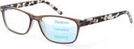 👓 modfans progressive multifocus 2.5 reading glasses: blue light blocking, anti-glare, uv protection for computer/tv/tablet/phone, comfortable readers with sping hinge - reduce eye fatigue! logo